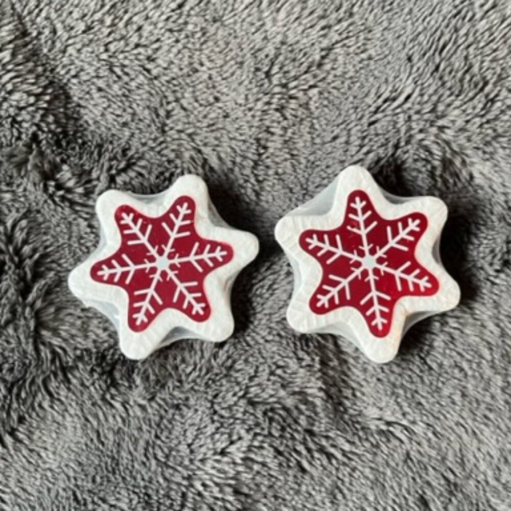 Bath Fizzle Snowflake Shaped Bath Bombs Set of Two